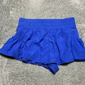 Free People Movement Shorts Womens Large Blue Get Your Flirt On  Baggy Pockets
